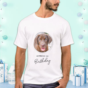 Pet Photo Dog Birthday Personalised T-Shirt