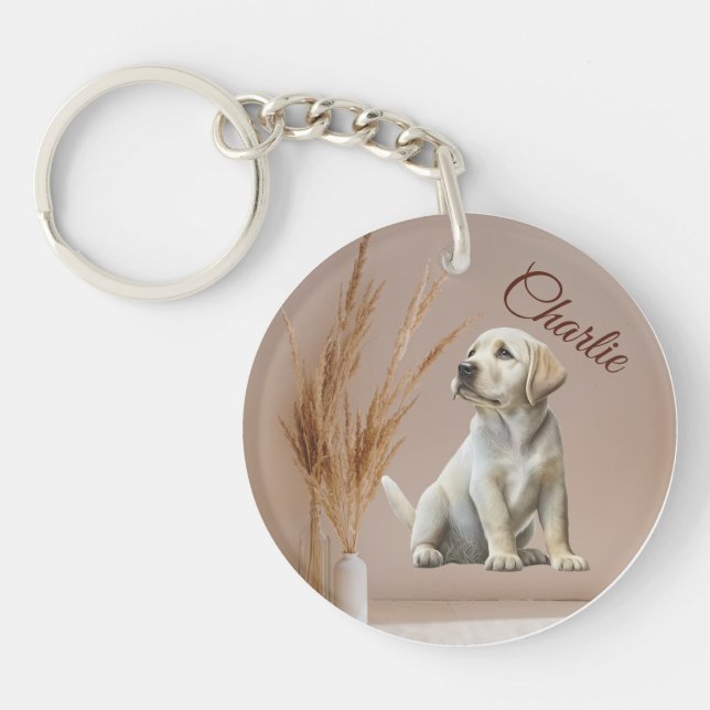 Pet Photo Dog Photo Cat Photo Double Side Rounded Key Ring (Front)
