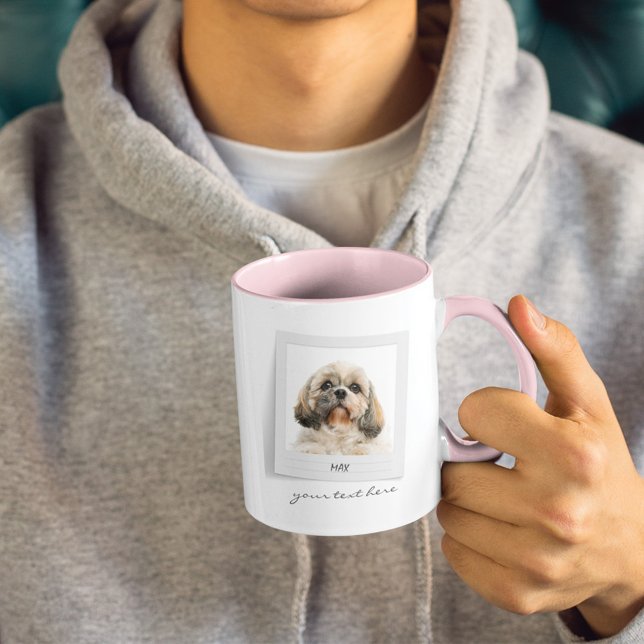 Pet Photo Frame Personalised Dog Happy Holidays Mug (Creator Uploaded)