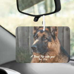 Pet Photo German Shepherd Typography Personalise Car Air Freshener