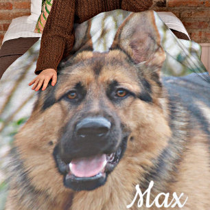 Pet Photo Gifts Personalized Dog Lover Keepsake Fleece Blanket