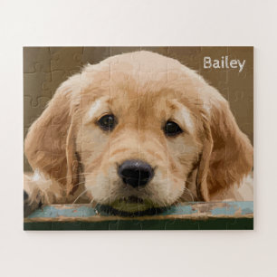 Pet Photo Keepsake - Golden Retriever - Dog Photo Jigsaw Puzzle