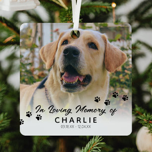 Pet Photo Keepsake Memorial Christmas Metal Tree Decoration