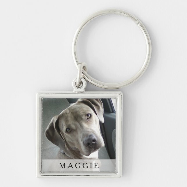 Pet Photo Keychain - Square (Front)