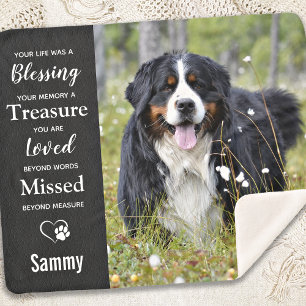 Pet Photo Memorial - Add Your Photo - Dog Photo Sherpa Blanket