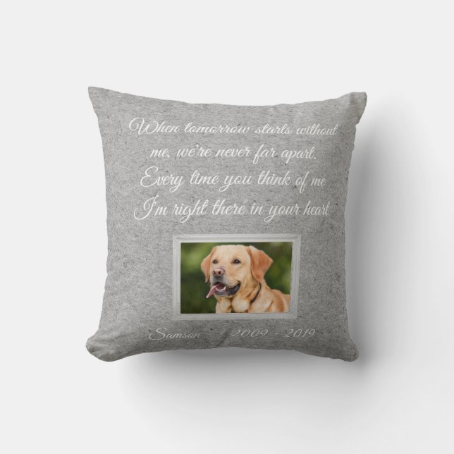 Pet Photo Memorial Customise Dog Cat Photo Cushion (Front)
