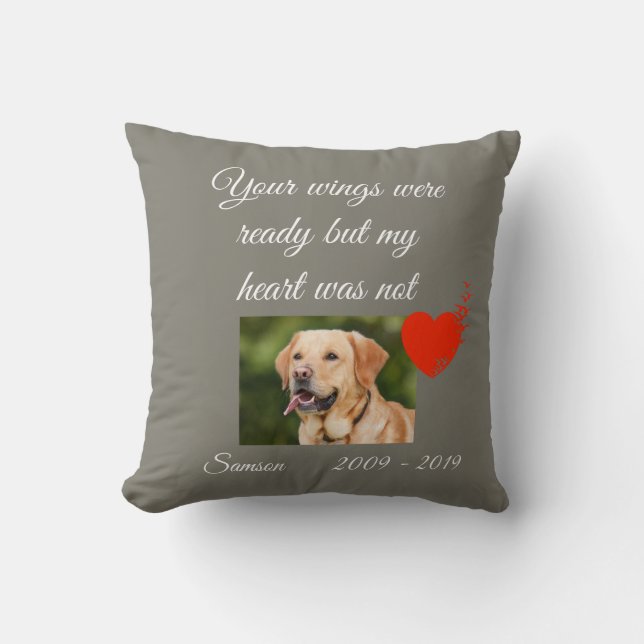 Pet Photo Memorial Customise Feather Birds Cushion (Front)