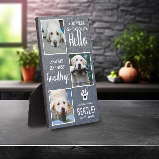 Pet Photo Memorial Dog Keepsake | Pet Loss Plaque (Creator Uploaded)