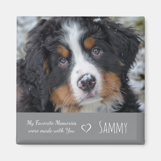 Pet Photo Memorial-Dog Lover Gift - Pet Loss Quote Magnet (Front)