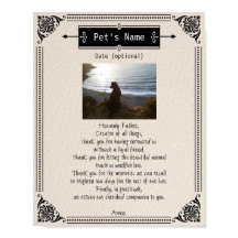 Pet Photo Memorial Dog Prayer - Poster