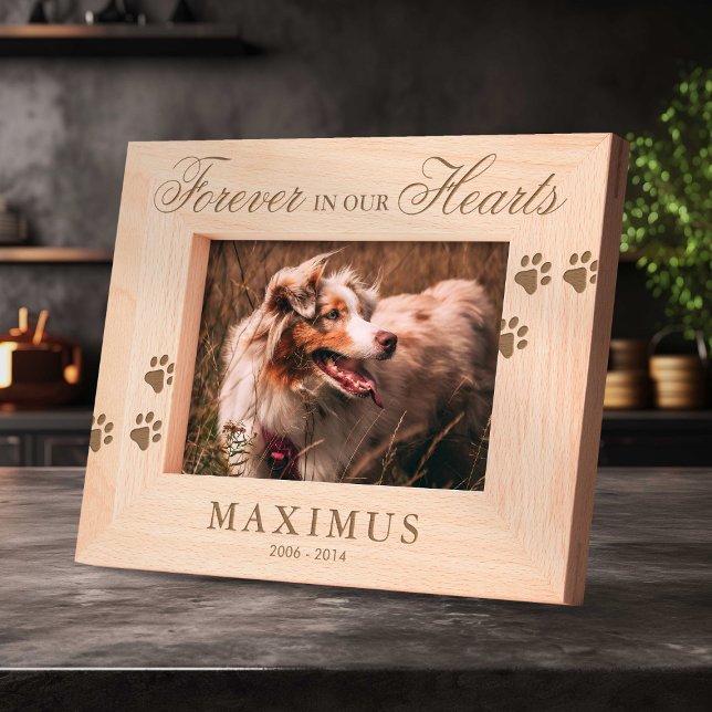 Pet Photo Memorial Forever in our Hearts Etched Frames (Creator Uploaded)