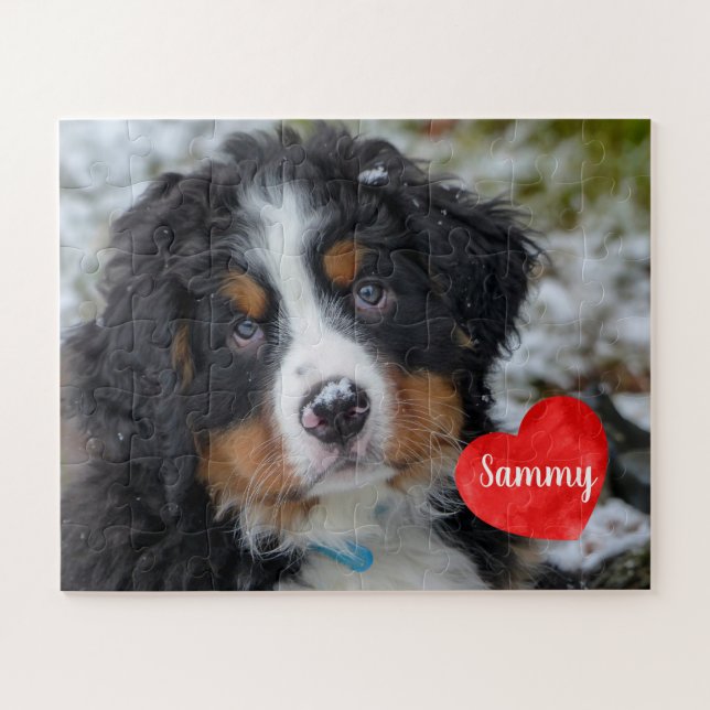 Pet Photo Memorial - Pet Loss Keepsake - Dog Photo Jigsaw Puzzle (Horizontal)