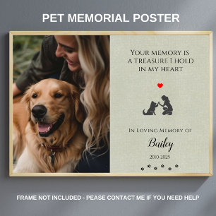 Pet Photo Memorial Pet Loss Quote Personalised Poster