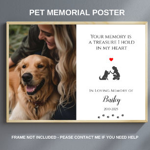 Pet Photo Memorial Pet Loss Quote Personalised Poster
