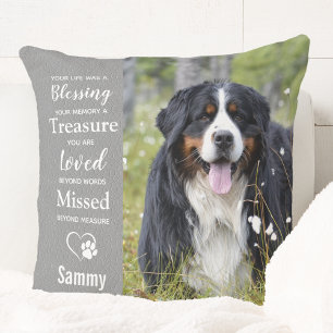 Pet Photo Memorial Remembrance Gift Pet Loss Cushion