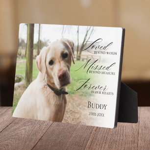 Pet Photo Memorial Table Top Plaque