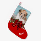 Pet photo name festive christmas garland