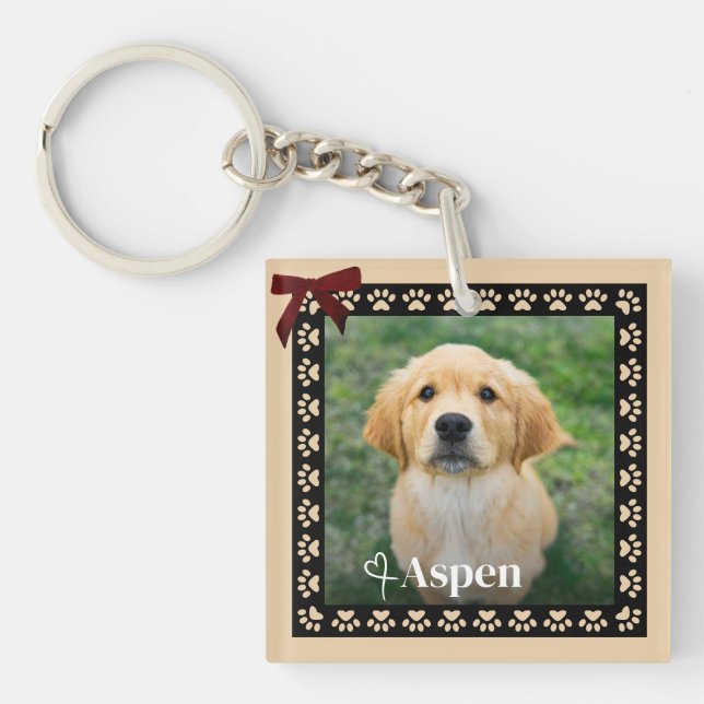 Pet Photo Personalised Key Ring (Front)