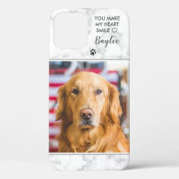 Pet Photo Stylish Marble Modern Quote Dog Cat