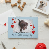 Pet Photo Template Happy Birthday Customise Card