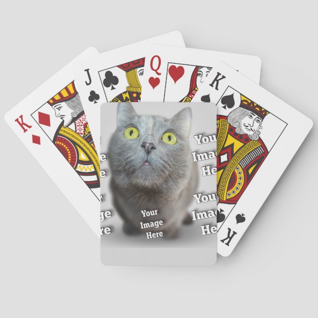 Pet Photo Template Playing Cards (Back)