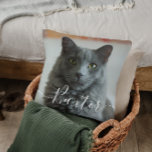 Pet Photo Throw Pillow<br><div class="desc">Cherish special memories of your pet with this cute photo throw pillow!</div>