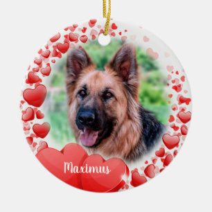 Pet Photo Valentine Ornament - Pet Memorial