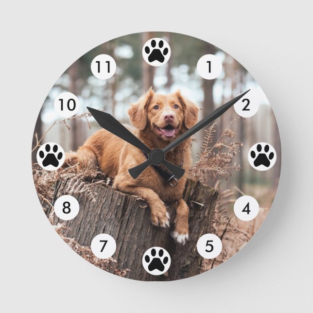 Pet Photo Wall Clock (Front)