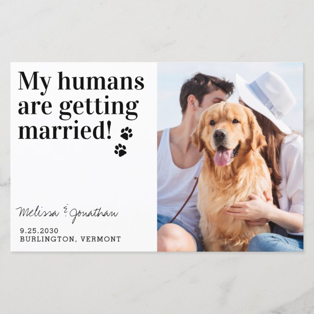 Pet Photo Wedding Dog Save The Date Cards Budget (Front)