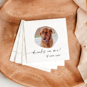 Pet Photo Wedding Napkins   Modern Wedding Decor