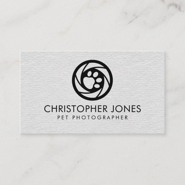 Pet Photographer - Pet Photography Business Card (Front)