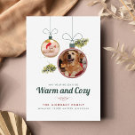 Pet Photos Family Christmas Modern Holiday Card<br><div class="desc">Pet Photos Family Christmas Modern Holiday Card you can easily add your pets photos by clicking the "Personalise" button</div>