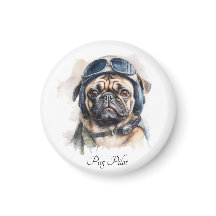 Pet Pilot Pug customisable