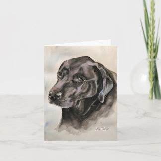 Pet Portrait - Black Lab Card
