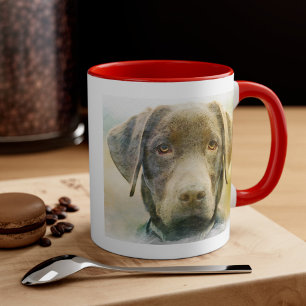 Pet portrait memorial, pet sympathy personalized mug