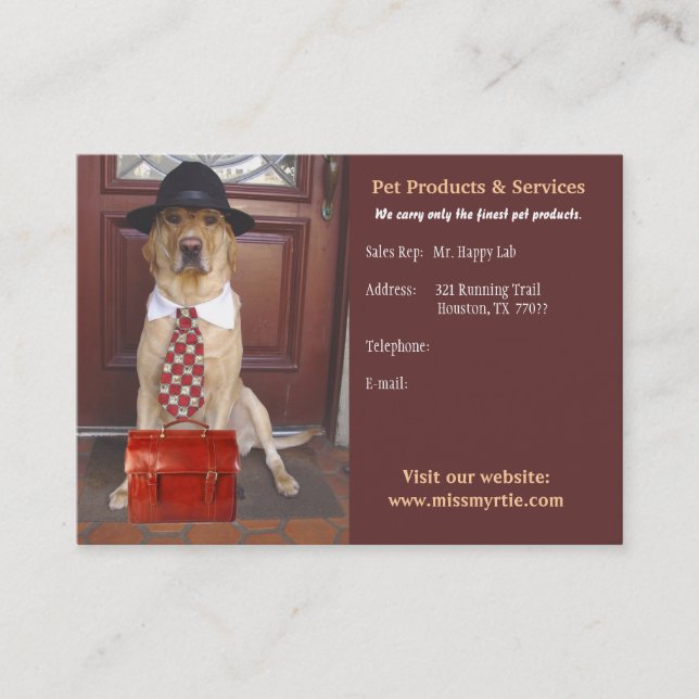 Pet Products & Services Business Card (Front)