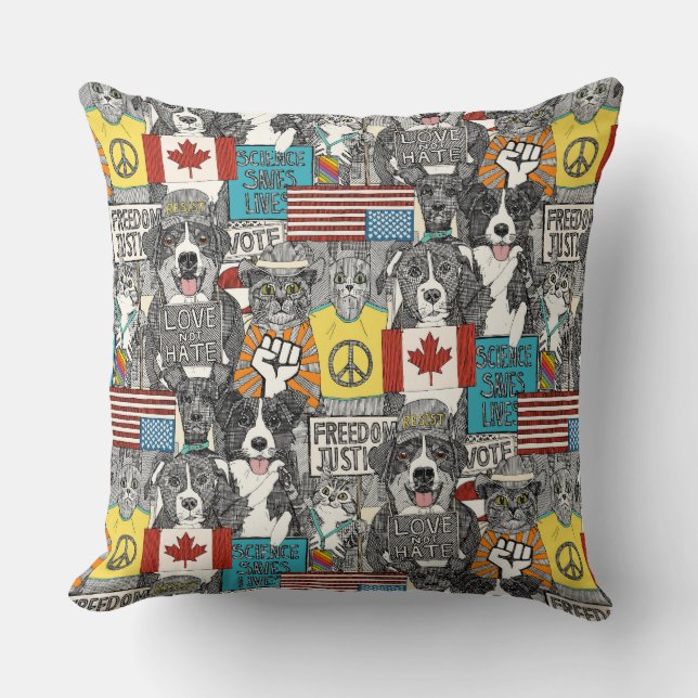 pet protest cushion (Front)