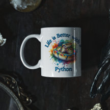 Pet Python Pet lover Coffee Drinker Reptile