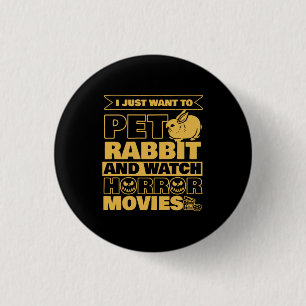 Pet Rabbit And Watch Halloween 3 Cm Round Badge