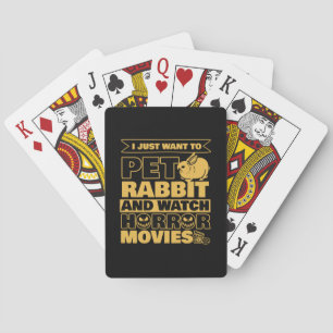 Pet Rabbit And Watch Halloween Playing Cards