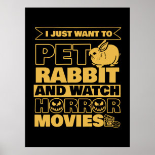 Pet Rabbit And Watch Halloween Poster