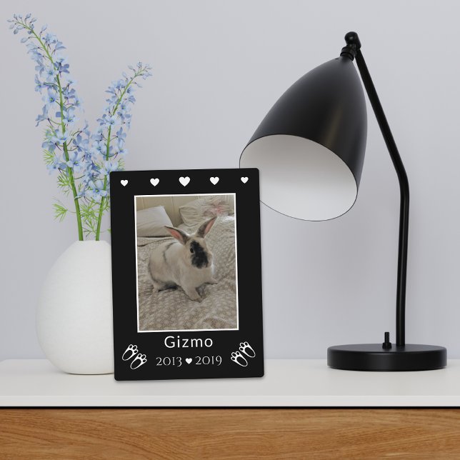 Pet Rabbit Loss | Bunny Prints Photo Memorial Plaque (Creator Uploaded)
