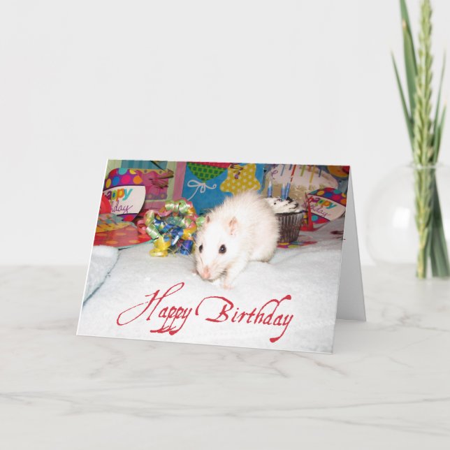 Pet Rat Marta Birthday Card (Front)