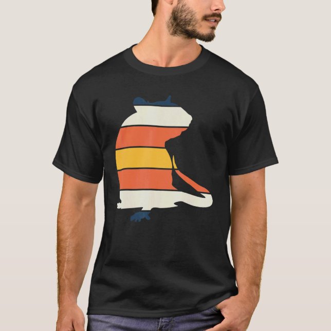 Pet Rat Silhouette Vintage Fancy Rats T-Shirt (Front)