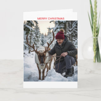 PET REINDEER AT CHRISTMAS TIME INVITATION