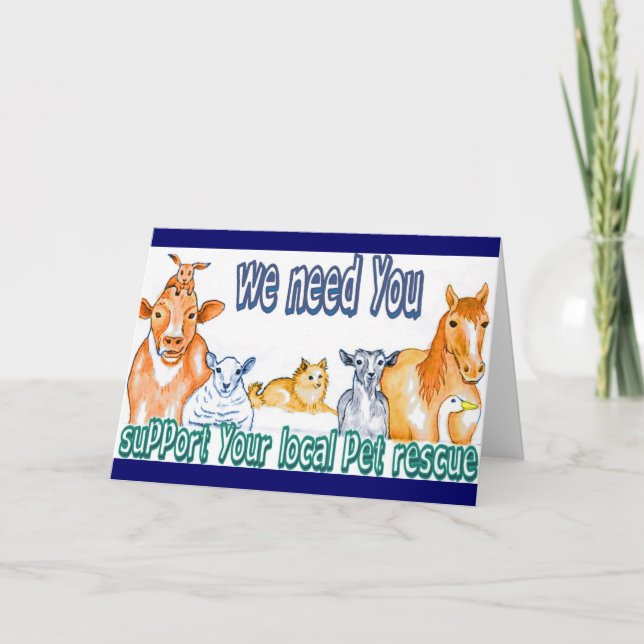 Pet Rescue Thank You Card (Front)