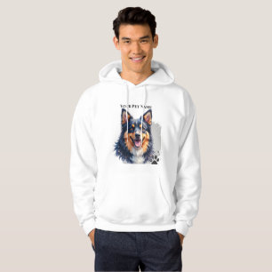 Pet’s Simple Modern Name & Photo Custom Design Hoodie