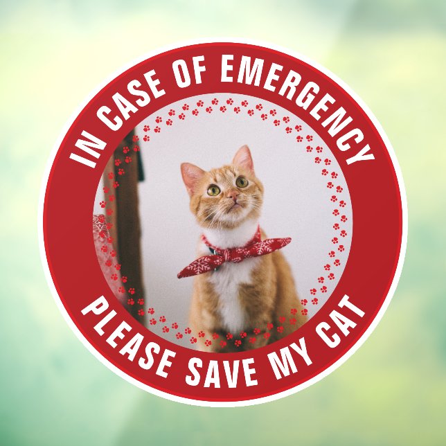 Pet Safety Alert Custom Cat Photo First Responder (Sheet 3)