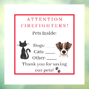 Pet Safety Alert In Case of Emergency Dog Cat 