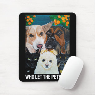 Pet Selfie Painting by Alfred Fox Mouse Pad